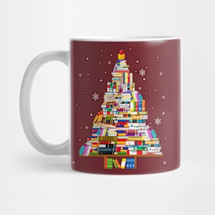 Merry Christmas Books Tree for library Mug